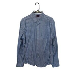 UNTUCKit Blue Striped Casual Button Down Shirt